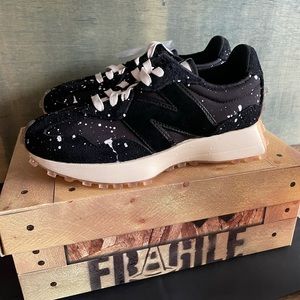 Joshua Vides x New Balance 327 “Black Splatter” sneakers in mens US size 5